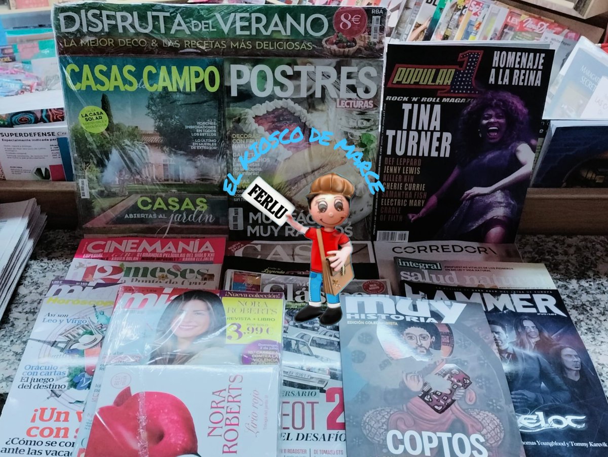 Hoy nos a llegado #12MesesAPuntoDeCruz #CasaDeCampo pack, #CasaRomantica, <a href="/CINEMANIA_ES/">CINEMANIA_ES</a>, <a href="/soycorredor_es/">CORREDOR\</a>, <a href="/MetalHammer/">Metal Hammer</a>, <a href="/RevistaIntegral/">Revista Bienestar Integral Colombia</a> salud, <a href="/MiaRevista/">Mia Revista</a> promo y horóscopo, <a href="/Jesusbonilla_mc/">Revista MotorClásico</a>, <a href="/muyinteresante/">MUY Interesante</a> #Historia, <a href="/popular1rockmag/">Popular 1</a> y <a href="/TodoRating/">Todo Rating</a>