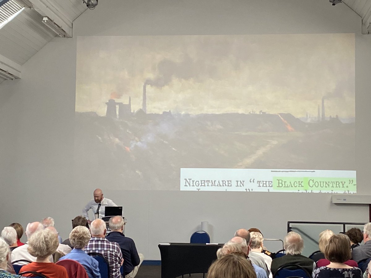 Our first speaker at our Black Country History Conference @BCLivingMuseum is Dr Matthew Stallard @UCLHistory ‘The Invention of the Black Country:The Shock Landscape of Extractive Fossil Capitalism’