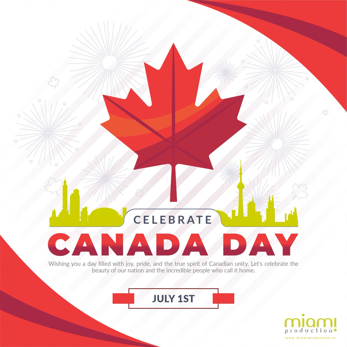 MiamiProduction's tweet image. 🇨🇦🎉 Happy Canada Day! 🎉🇨🇦

Wishing you a day filled with joy, pride, and the true spirit of Canadian unity. Let's celebrate the beauty of our nation and the incredible people who call it home. Happy Canada Day! 🍁❤️

#CanadaDay2023 #ProudToBeCanadian #CelebrateTogether
