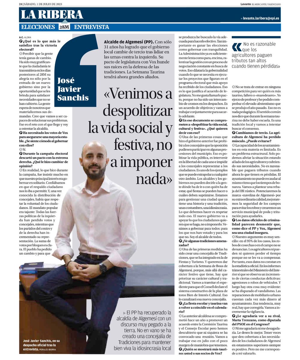 Bon dia! Vos deixe amb l'entrevista completa al diari Levante 👇

levante-emv.com/ribera/2023/07…