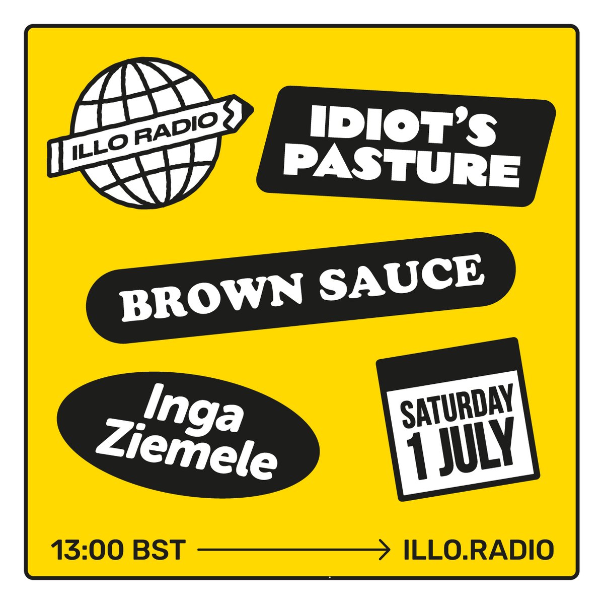 illotapes's tweet image. It's #ILLORADIO day! Join us for an ever-so-slightly late June broadcast with shows from returning hosts Brown Sauce, @idiotspasture and @inguuuna 

📡 illo.radio 📡