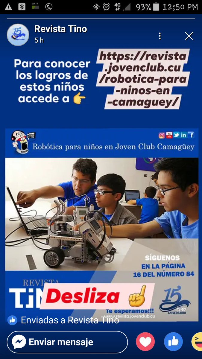 revistatino's tweet photo. Robótica para niños. Una oportunidad más para el verano del 2023.
#JovenClubTeConecta 
#RevistaTino https://t.co/dfwDCnbXSp