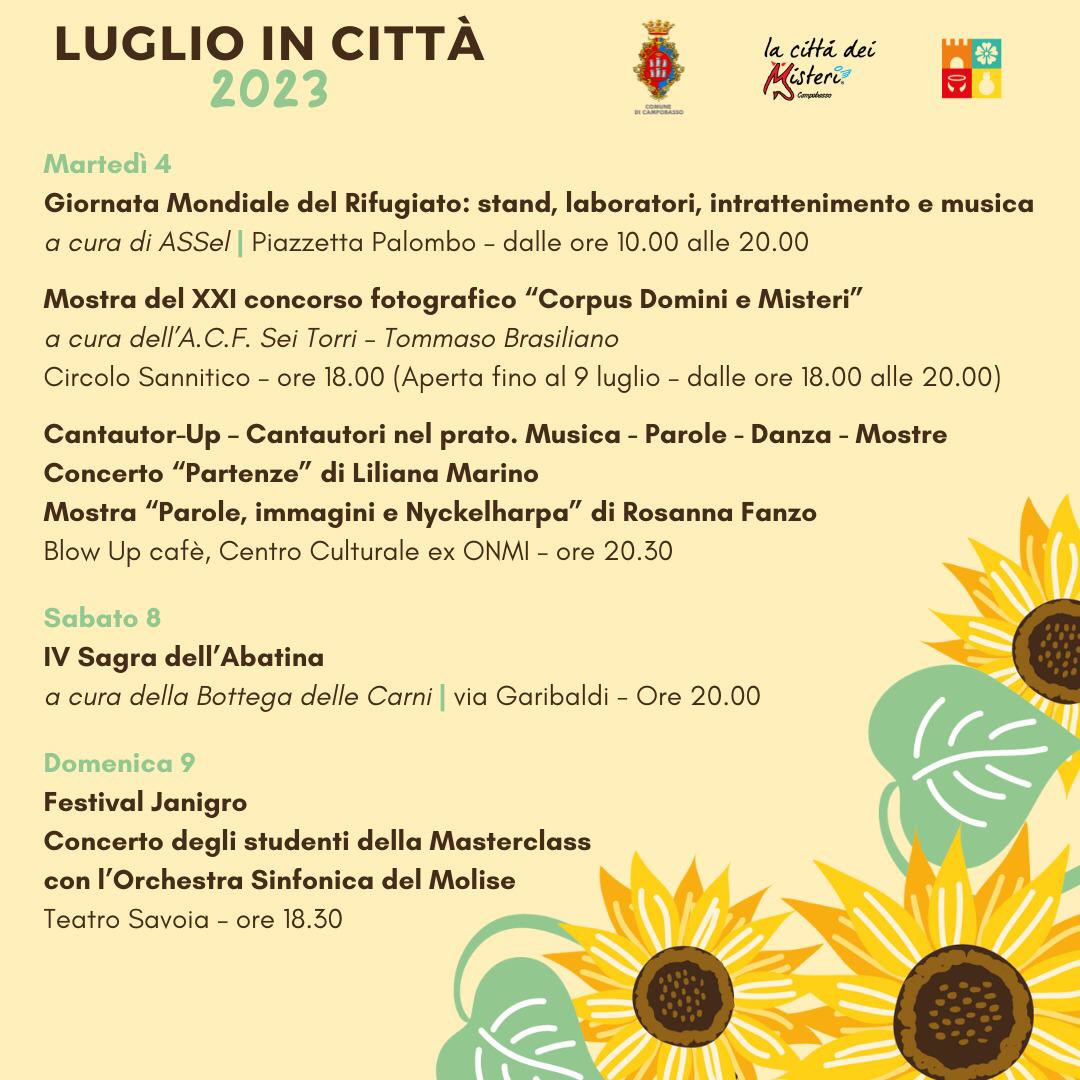 E anche a luglio un mese ricco di appuntamenti in città ⬇️

visitcampobasso.it/events/luglio-…

#Campobasso #Molise #visitcampobasso #LaCittàdeiMisteri #cultura #turismo #Musica