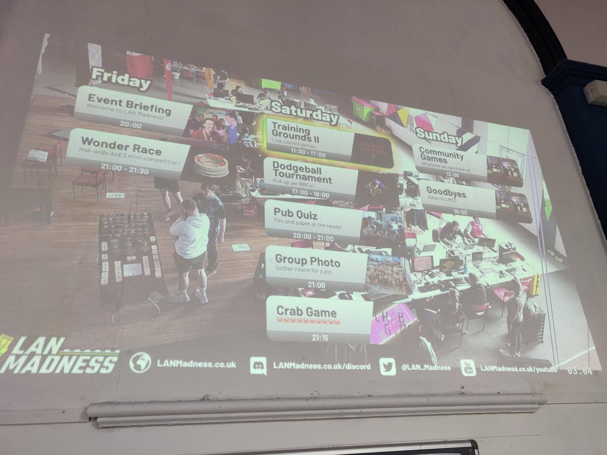 Action packed day today starting with Training Ground 2 sets being played live from venue!

twitch.tv/lanmadness