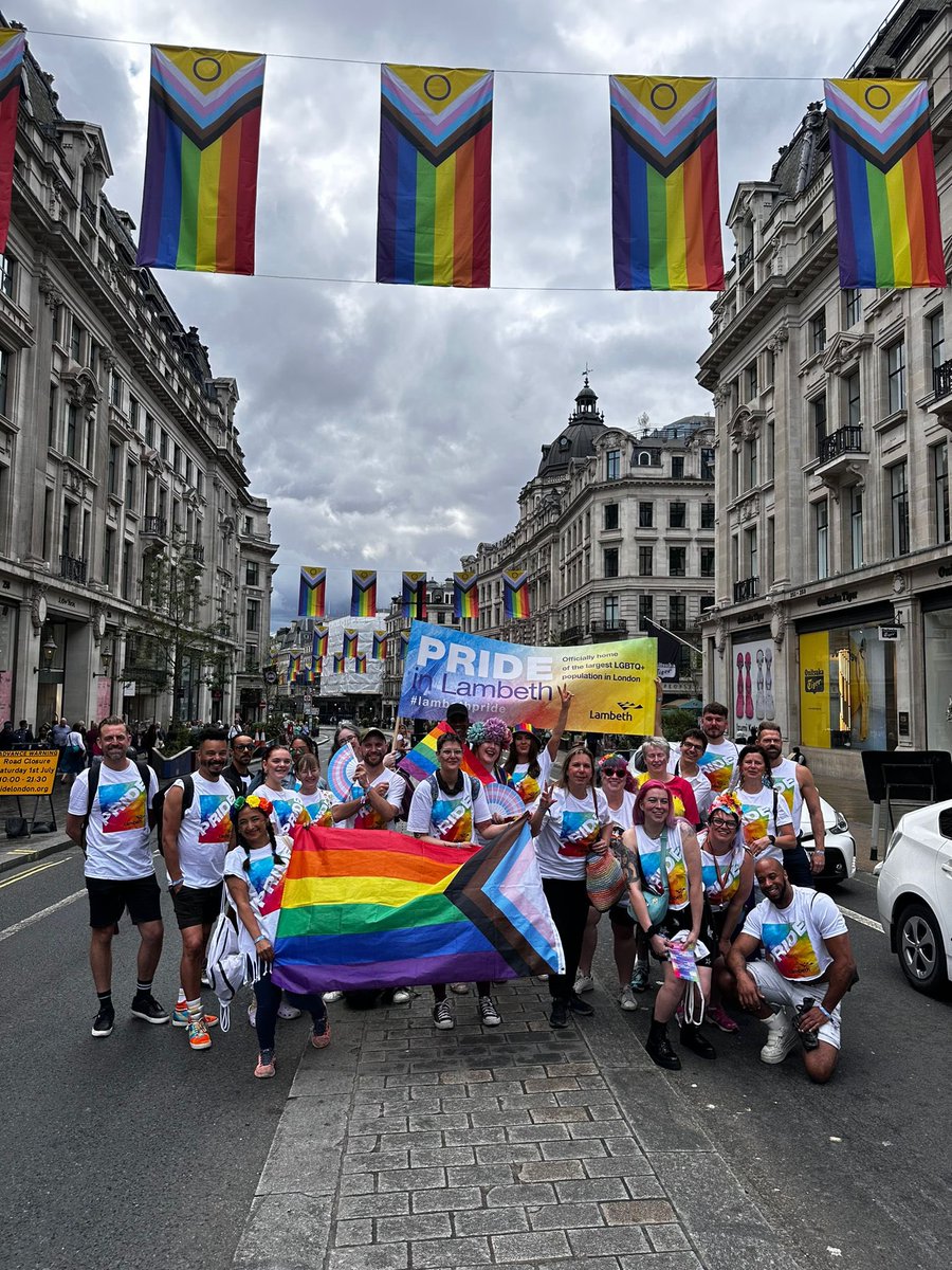 Proud to be part of #TeamLambeth as we march as a council for the first time in #PrideInLondon 

Thank you to our LGBTQ+ staff forum for organising, and as home to London’s biggest LGBTQ+ community, putting our borough at the heart of today’s parade.

#HappyPride #NeverMarchAlone