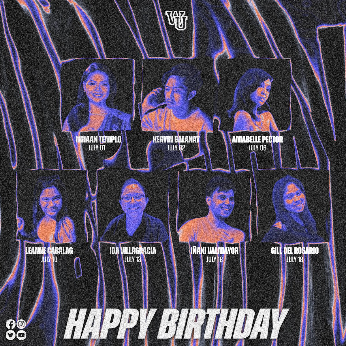 WyreUnderground's tweet photo. Make way for our JULY celebrants!🚀

We are all thankful for all the cosmic memories that you have shared with us. May the universe open more opportunities for your promising career ahead!🪐

Happy birthday to these wonderful human beings👽 

Knees up!💜

#WU2023 
#WUInvasion https://t.co/QKcToy1yvy