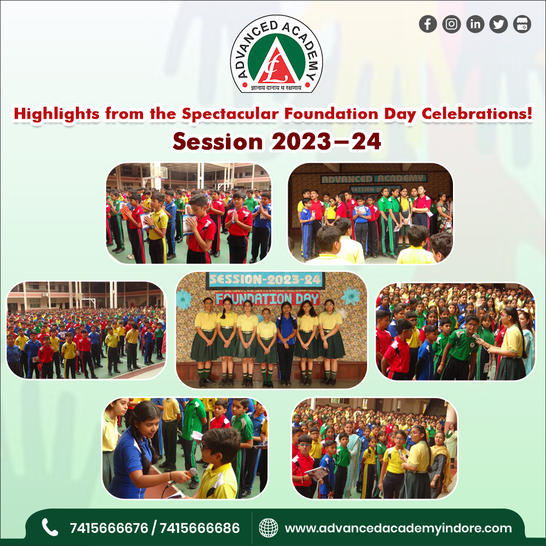 Celebrated Unity and Progress:
Memorable Moments from Foundation Day, Session 2023-24.
#FoundationDay  #Celebrations #LegacyOfExcellence #InspiringMinds #AcademicAchievements #PrideAndJoy #UnityAndGrowth #FutureLeaders #MemorableMoments #advancedacademy #bestschool