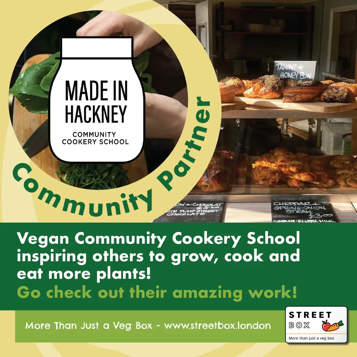 StreetBoxLDN (@streetboxldn) on Twitter photo Shout out to our Community Partner <a href="/madeinhackney/">Made in Hackney</a>
Vegan community cookery school who promote plant power to the people, inspiring others to grow, cook and eat more plants!
π¦ π₯¬ π₯
#community #communitykitchen #London #northlondon #eastlondon #communityovercompetition #hackney Shout out to our Community Partner <a href="/madeinhackney/">Made in Hackney</a>
Vegan community cookery school who promote plant power to the people, inspiring others to grow, cook and eat more plants!
π¦ π₯¬ π₯
#community #communitykitchen #London #northlondon #eastlondon #communityovercompetition #hackney