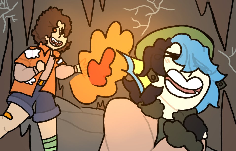 Lordy It's been a while since I posted here so have a scene from yesterdays stream of Owen and Will. #mcytfanart #owengejuicetv #willowmvp #voidrising #mcyt