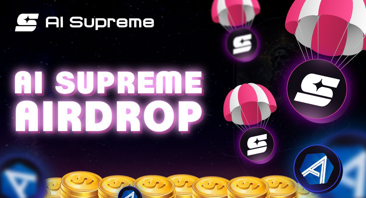 AI Supreme (AISP) on X: AI Supreme Airdrop 🤩 💸 Total Airdrop Pool:  210,000 AISP ⏳ Start time: 1:00 PM (UTC), July 1st 2023 💲 Reward: earn 150  AISP (~$6) tokens for