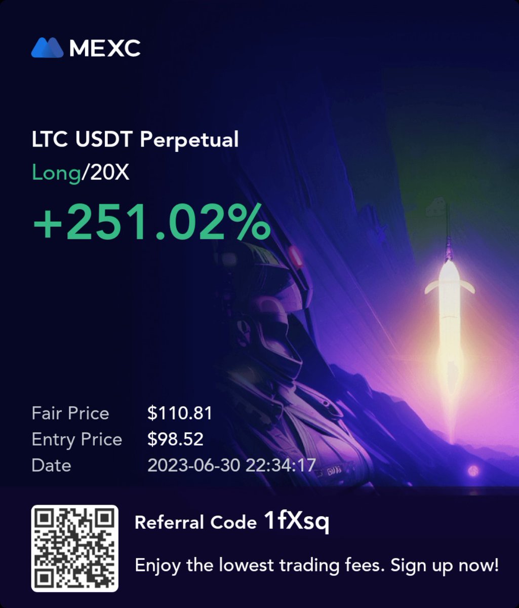 $LTC/USDT Take-Profit all target  achieved 🎯
⌛Duration:-5hours,25min 
💰Profit:-251.02% 

#LTC #LTCUSDT #Litcoin #Crypto #cryptocurrency #cryptocurrencies #alts #altcoin #Bullish #MEXCGobal     #BTC #Bitcoin #CryptoTwitter #LTChalving #BullsNation #Bull