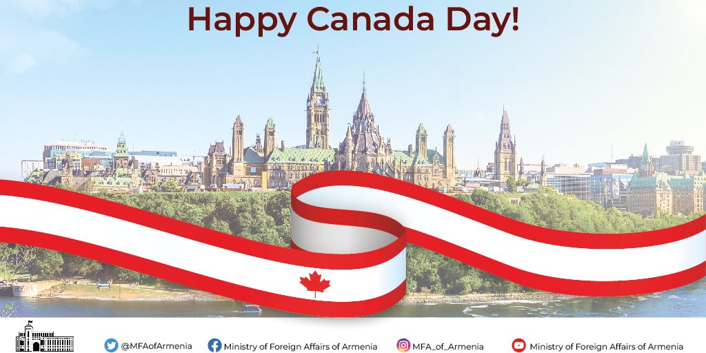 MFAofArmenia's tweet photo. Today, we join our Canadian friends &amp; colleagues to celebrate #Canada🇨🇦 Day. #Armenia🇦🇲 highly values the friendly relations with Canada based on mutual trust &amp; respect, deeply rooted in our shared values &amp; aspirations.

Happy #CanadaDay2023 https://t.co/a6qZQkvHmx