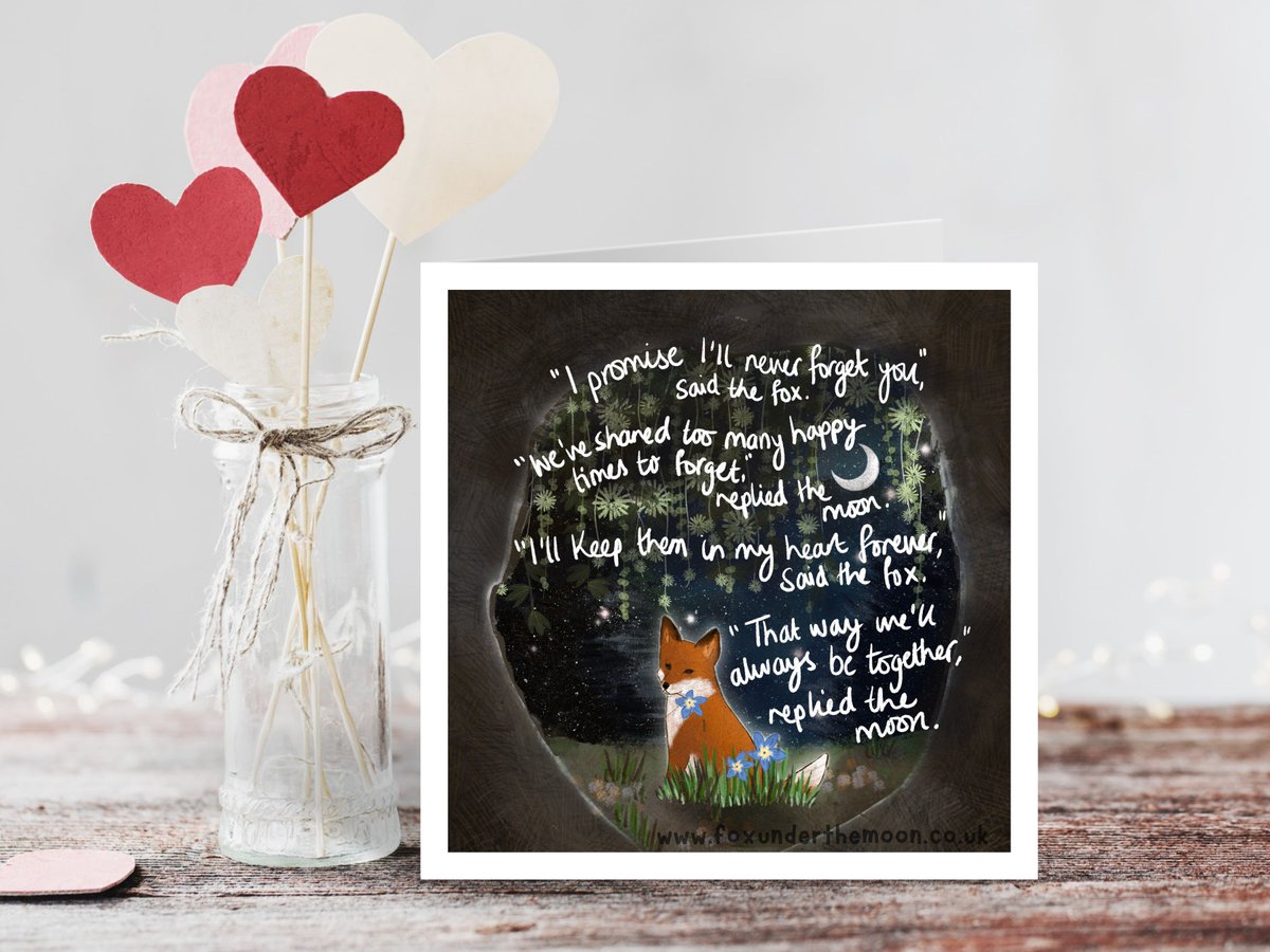 Forget Me Not by #FoxUnderTheMoon
“I promise I’ll never #forget you,” said the fox.
“We’ve shared too many #happy times to forget,” replied the #moon.
“I’ll keep them in my #heart forever,” said the fox.
“That way we’ll always be together,” replied the moon.
#Grief #love