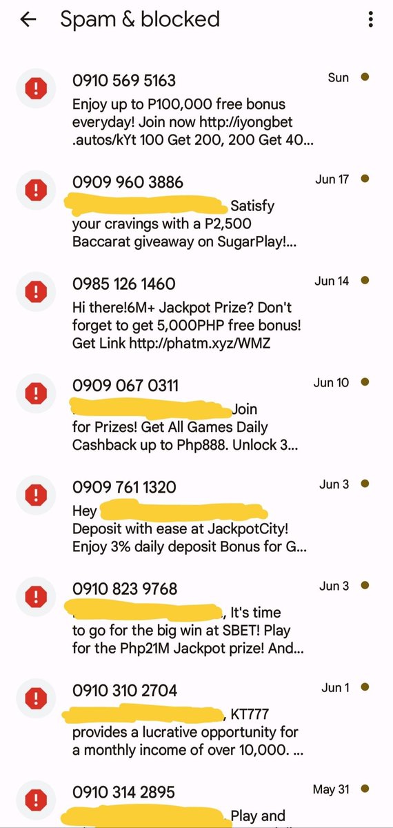 JunkSIMregNOW's tweet photo. Ganito din ba itsura ng mga spam folder niyo? Sunod-sunod sila oh๐ค
#ScamAlertPH
#ScamAlertPH
#ScamAlertPH https://t.co/96JbAyusZa