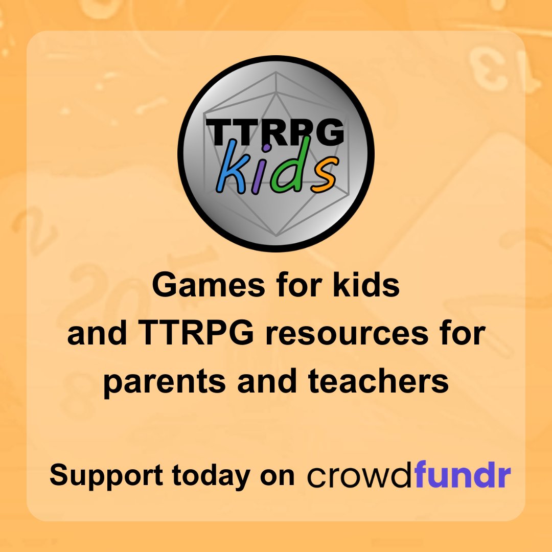 TTRPGkids is currently on Crowdfundr to help support kid-focused TTRPG resources and games... and is offering some fun rewards in return!

Check it out here, and happy gaming!

crowdfundr.com/TTRPGkids2023

#TTRPGkids #Crowdfundr @crowdfundr