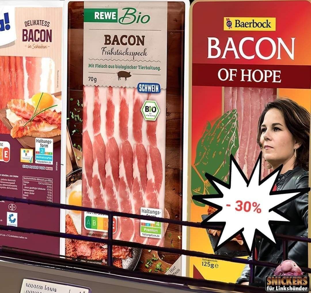 LillyThueringen's tweet photo. #BaconOfHope #wirsindmehr #baerbock #satire https://t.co/vAfnvpUqIV