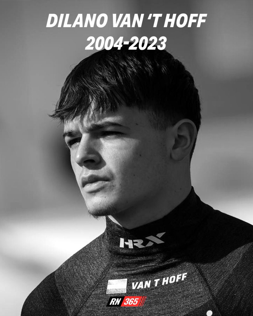 Dilano Van'T Hoff, Formula Regional European Championship yarışında meydana gelen kaza sonucu hayatını kaybetti. 

Kendisine Allahtan rahmet sevenlerine başsağlığı diliyoruz 🙏