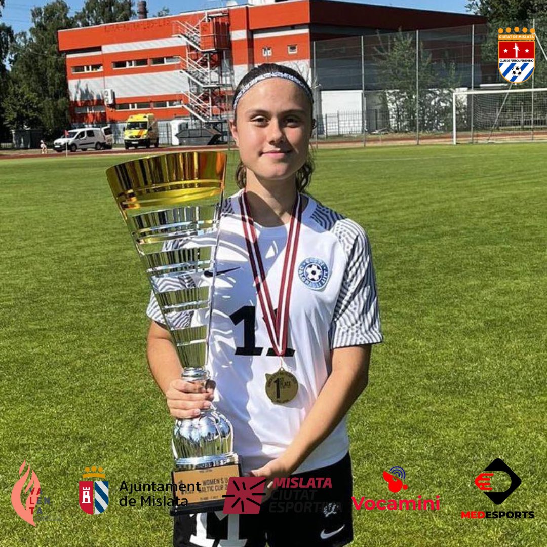 CFFCMislata's tweet photo. Nuestra jugadora del cadete Isabella, ha sido campeona con la selección de Estonia SUB 17 en el torneo Baltic Cup en Letonia. https://t.co/iEmmK4sRZ1