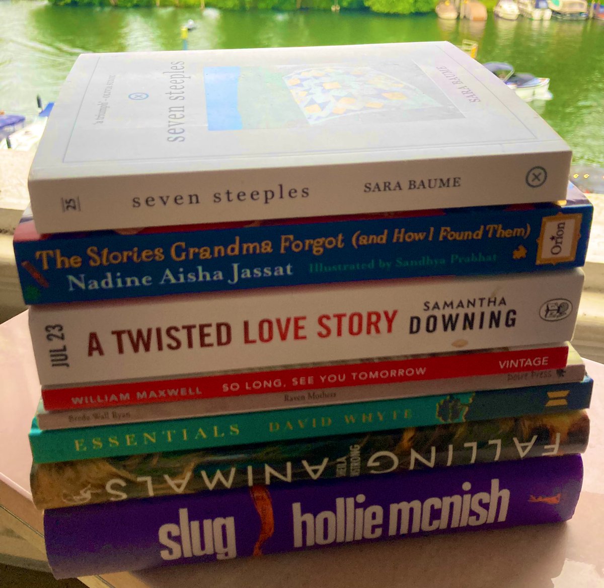 Books I read in June: all bangers! Highlights included #atwistedlovestory (out this month), #solongseeyoutomorrow (recommended on here but can’t remember who by!), #fallinganimals @Sheela_no_gig, #sevensteeples and #thestoriesgrandmaforgot