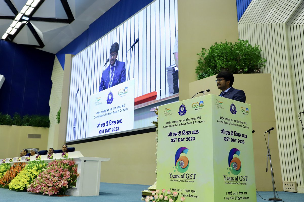 <a href="/cgstcusgau/">CGST & Customs Guwahati Zone</a> <a href="/FinMinIndia/">Ministry of Finance</a> <a href="/PIB_India/">PIB India</a> <a href="/nsitharaman/">Nirmala Sitharaman</a> <a href="/nsitharamanoffc/">Nirmala Sitharaman Office</a> <a href="/officeofPCM/">Office of Pankaj Chaudhary</a> <a href="/mppchaudhary/">Pankaj Chaudhary</a> Mr. K Samskar, Inspector <a href="/cgstblrzone/">CGST Bengaluru Zone</a> illustrated the use of Digital tools by field officers to ensure GST compliance like ITC verification, Eway Bill verification and generation of actionable information by ADVAIT.

#6YearsofGST