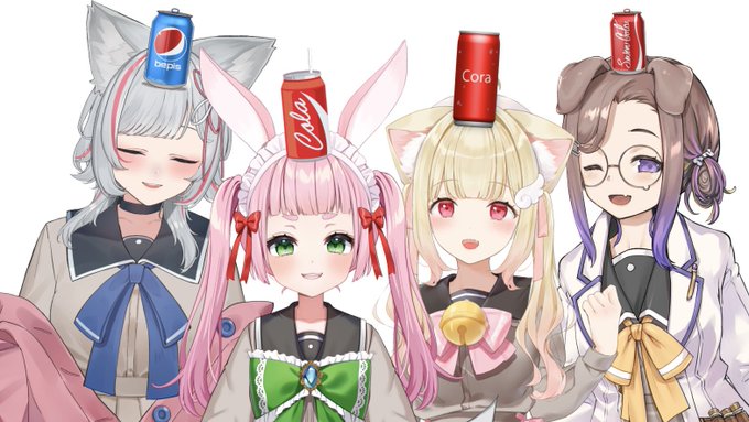 #けもんぱ コーラ一気飲み企画みんな頑張りました 