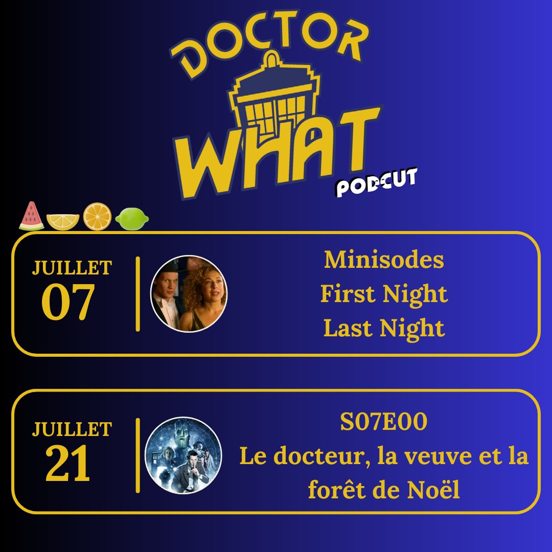 doctorwhat_pod's tweet image. Est-ce qu'on prend des vacances ? NOOOOOON !

voilà la planning de juillet  🤗

07 juillet =&amp;gt; Minisodes
21 juillet =&amp;gt; Épisode