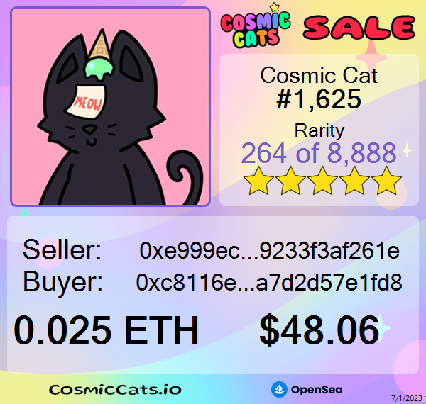 Cosmic Cats Sales tweet media