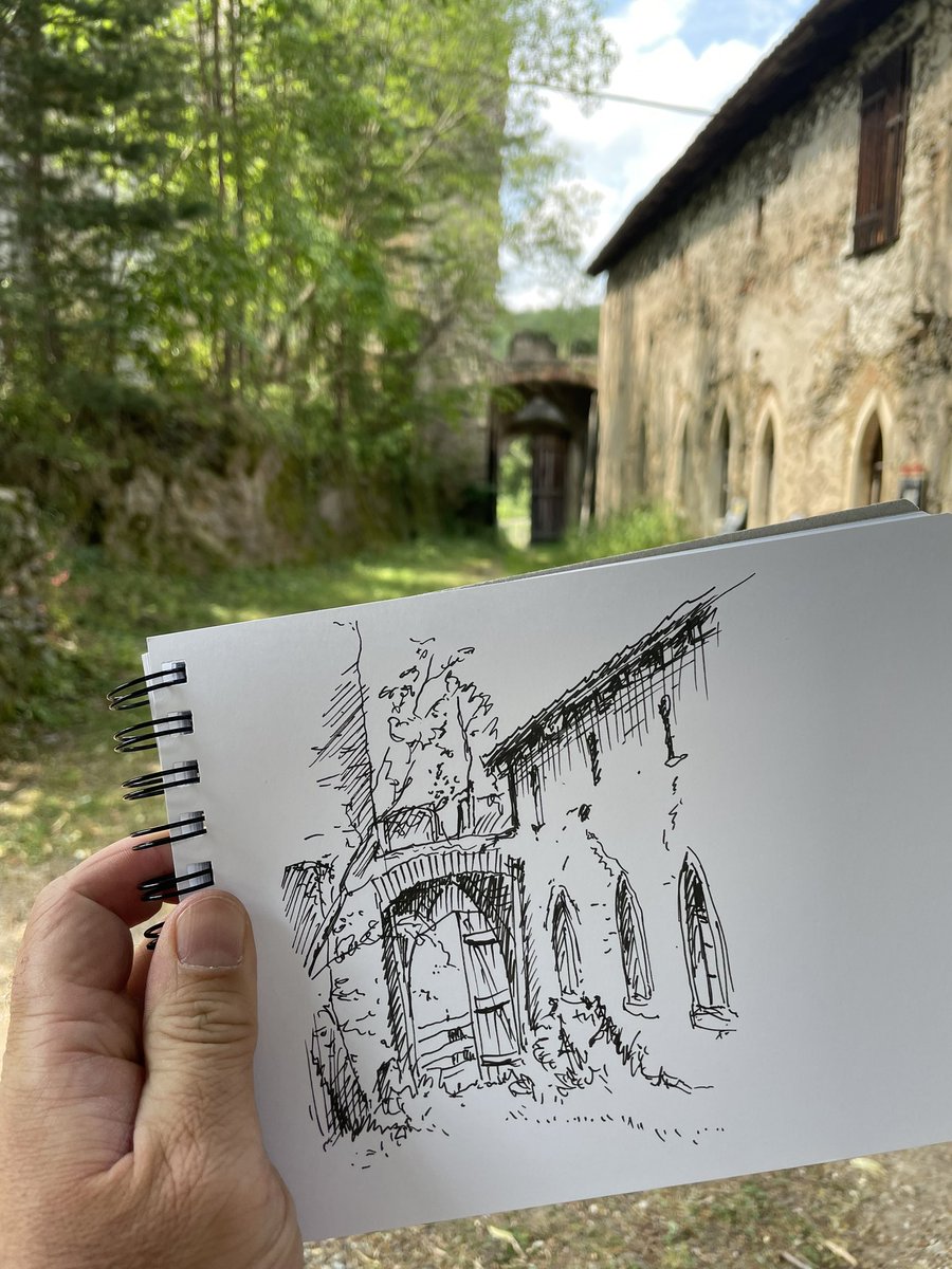 Just left romantic ruin of Kaja castle #Austria - bringing sketchbook instead of camera was a nice idea. :)