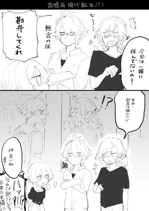 記憶有現代転生ルムメときどきほたぴのらくがき