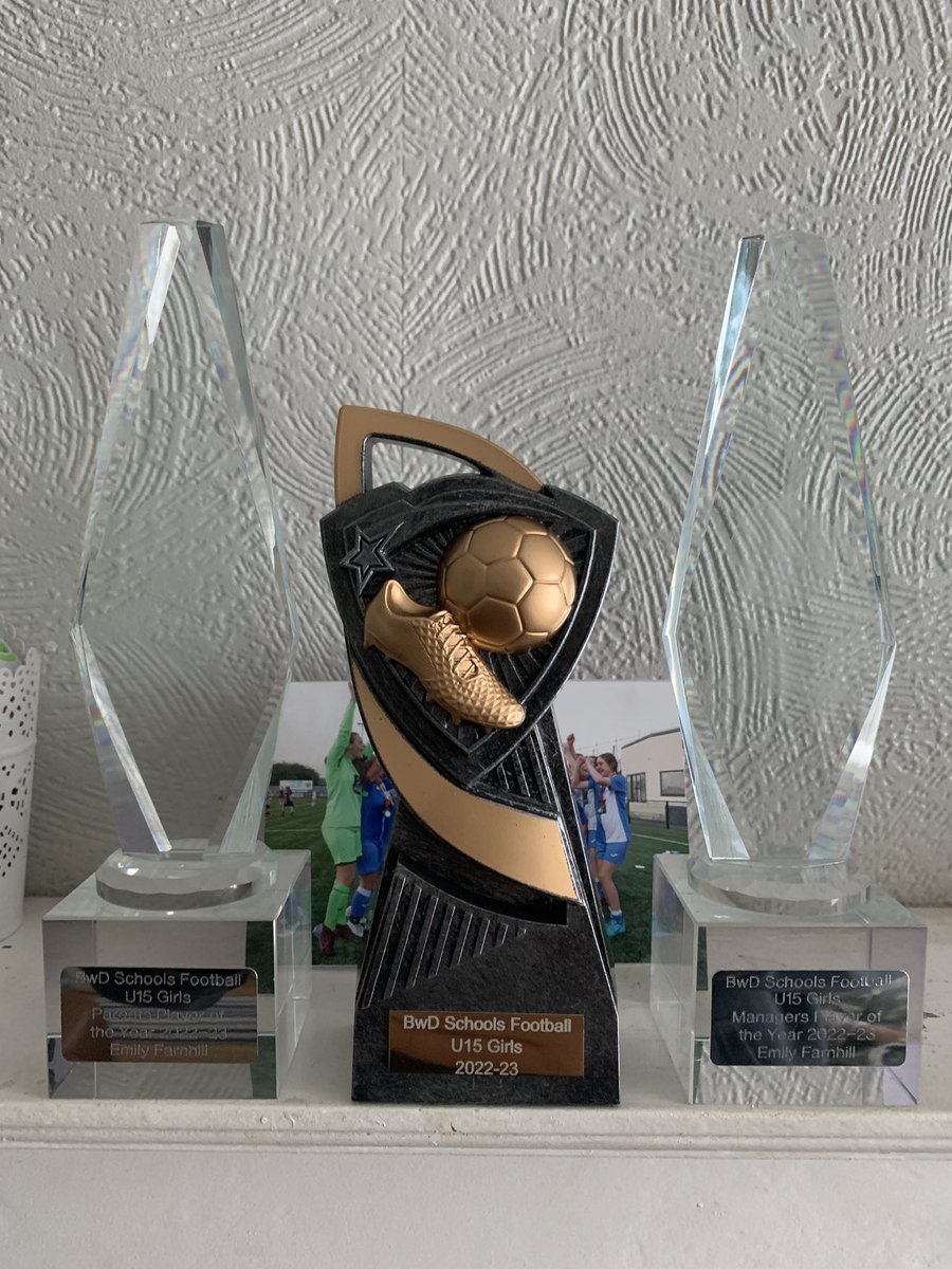 Top evening last down at Ewood park for the <a href="/BwDSFA/">BwDSFA</a> town team’s presentation. Emily is made up with her two awards, Parents Player and Managers Player of the season. Big thanks to all the staff, players and parents on fantastic league and cup double winning year. <a href="/clairefarny/">Claire</a>