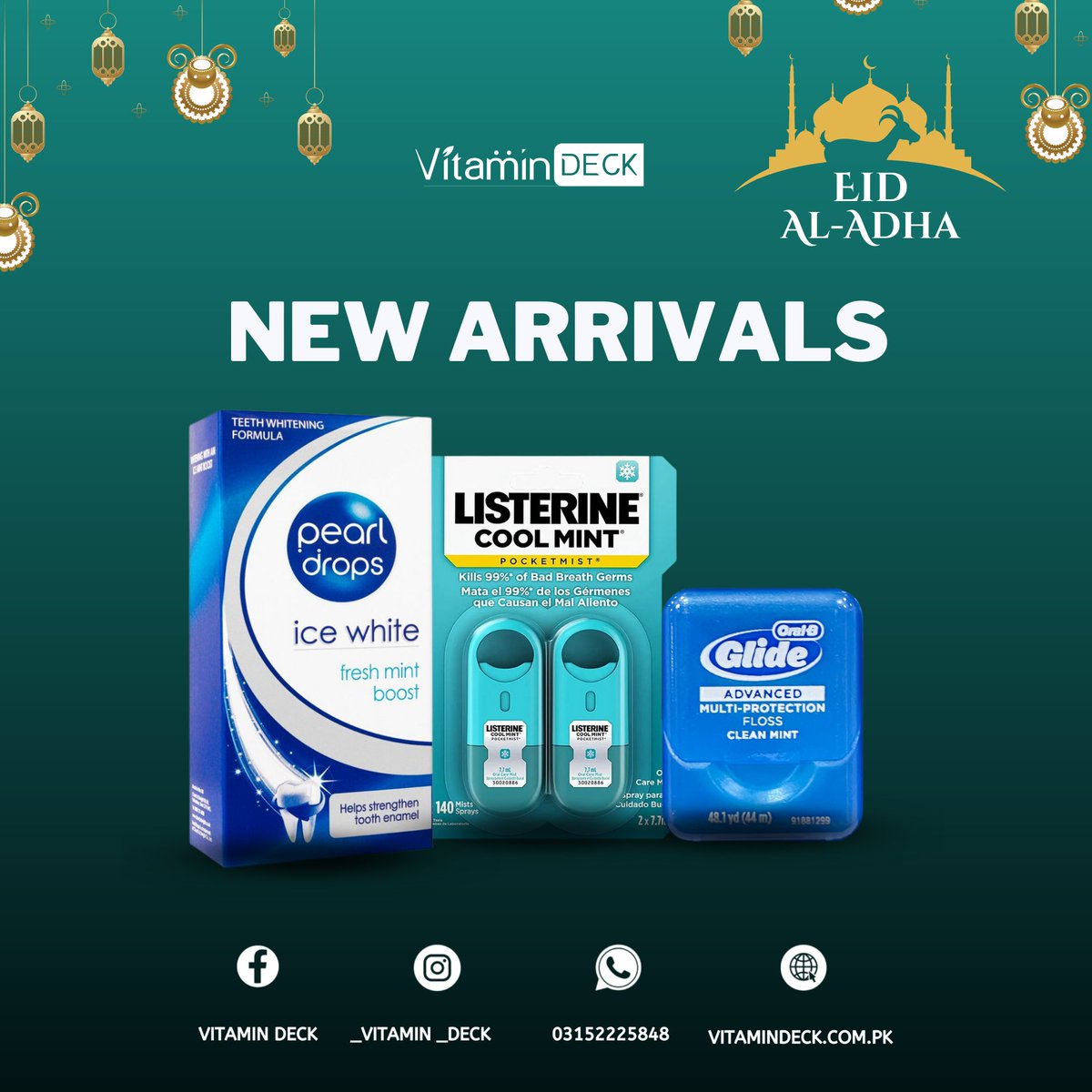 The #freshest way to #boost your #oral #health
#peraldrops #listerine #oralB #glide #coolmint #MouthFreshener 
#authentic #importedproducts #healthcare
wa.me/923118371066
0311-8371066
facebook.com/vitamindeck
bit.ly/3SeOH5M
vitamindeck.com.pk/shop