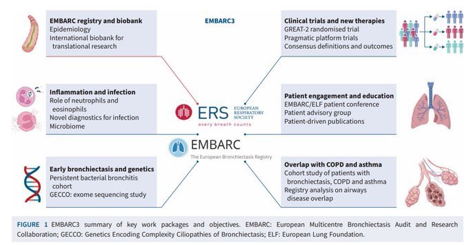 Setting out our ambition to transform the treatment of bronchiectasis - published today in <a href="/ERSpublications/">ERS publications</a> ERJ for #Worldbronchiectasisday 

The <a href="/EuroRespSoc/">ERS</a> EMBARC3 research programme 

Proud to be part of this amazing global community 
erj.ersjournals.com/content/61/6/2…