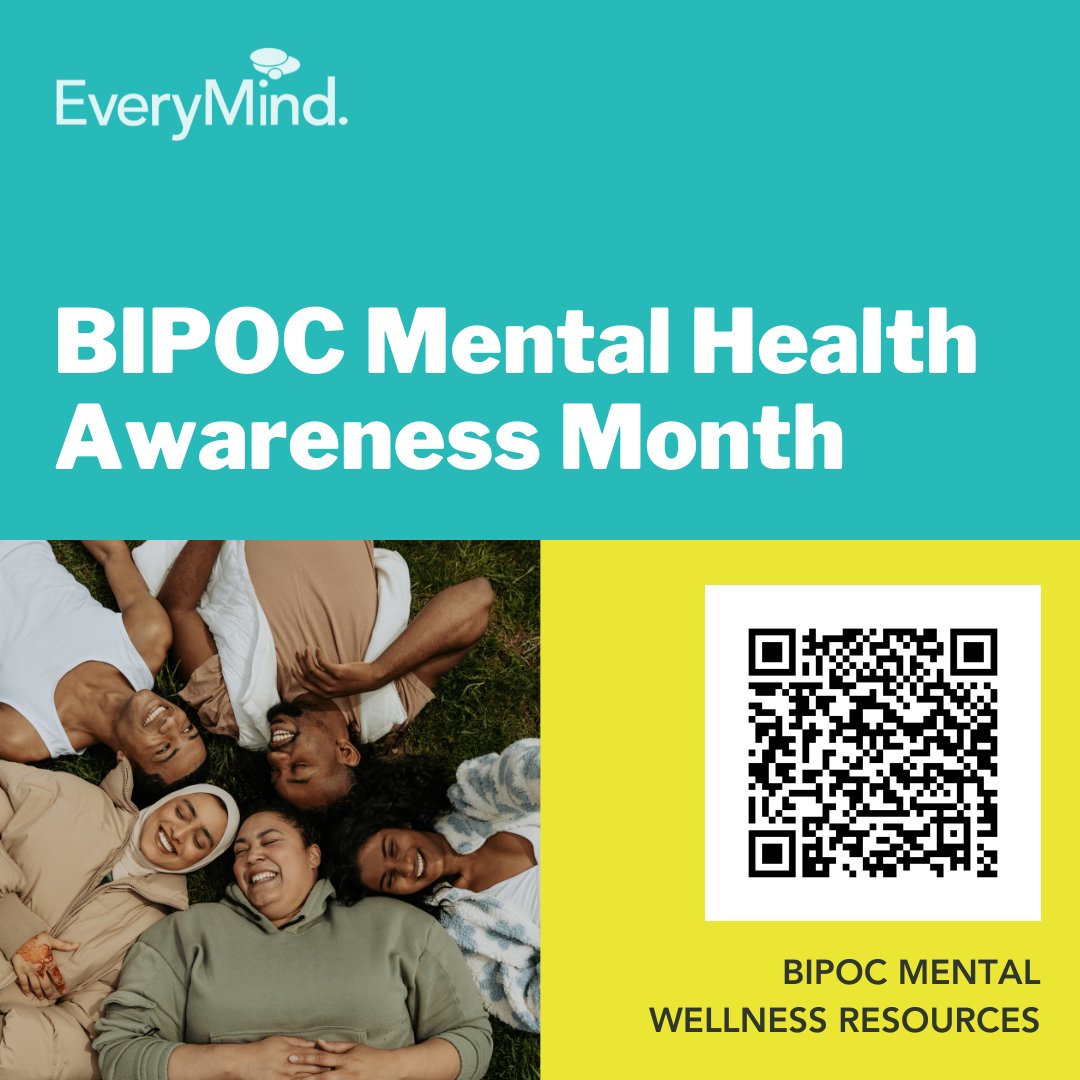 July is BIPOC Mental Health Month, previously known as National Minority Mental Health Awareness Month. For BIPOC mental health resources, visit >> hubs.la/Q01WrYSv0 

#BIPOC #BIPOCmentalhealth #BIPOCmentalhealthmonth 
#BIPOCwellness #MinorityMentalHealth #MentalHealth