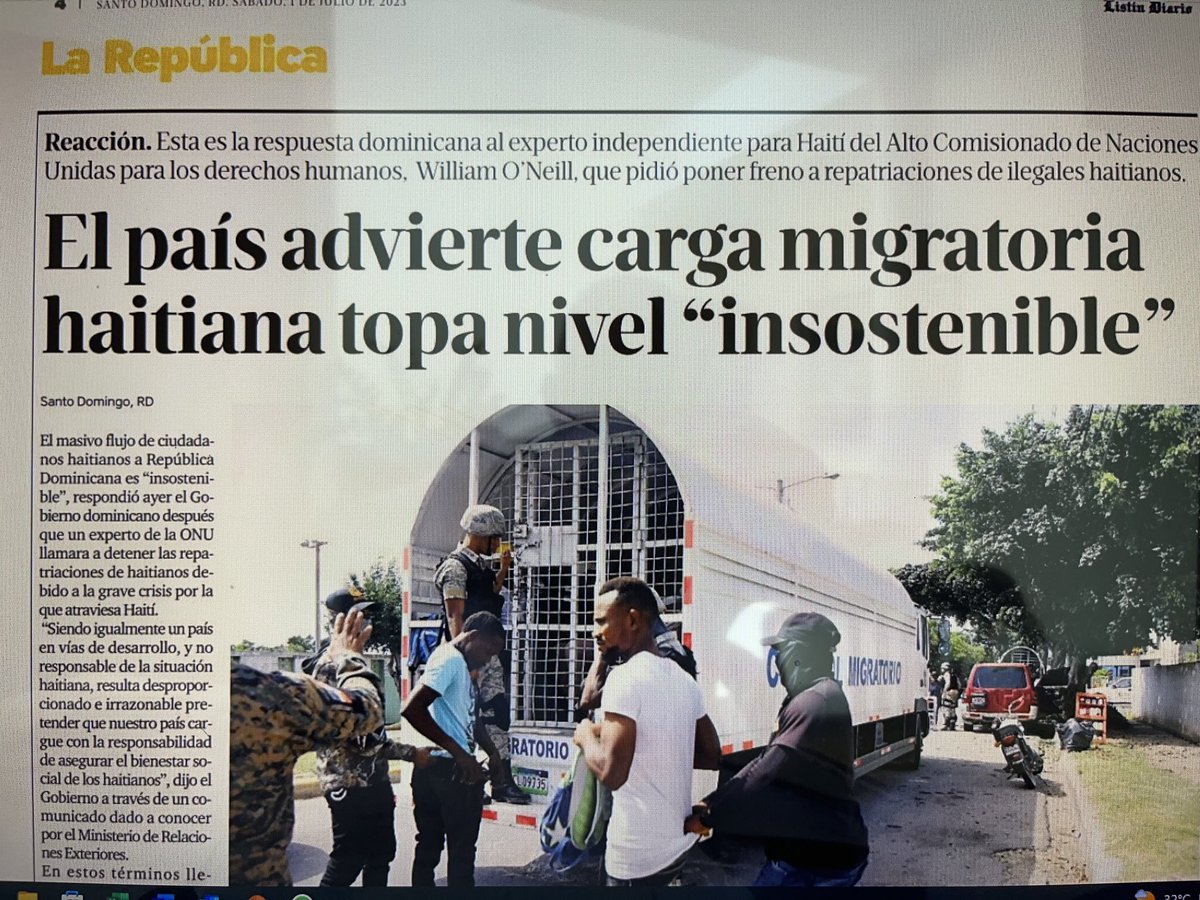 boschinchando's tweet photo. El dilema es LO DEPORTAN, pero ellos vuelven entrar pagando de nuevo. Dañan RD, y ellos se empobrecen más y solo ganan #LASMAFIAS fronteras. 
Es un #CirculoViciosos maldito. https://t.co/JvrQ15goLC