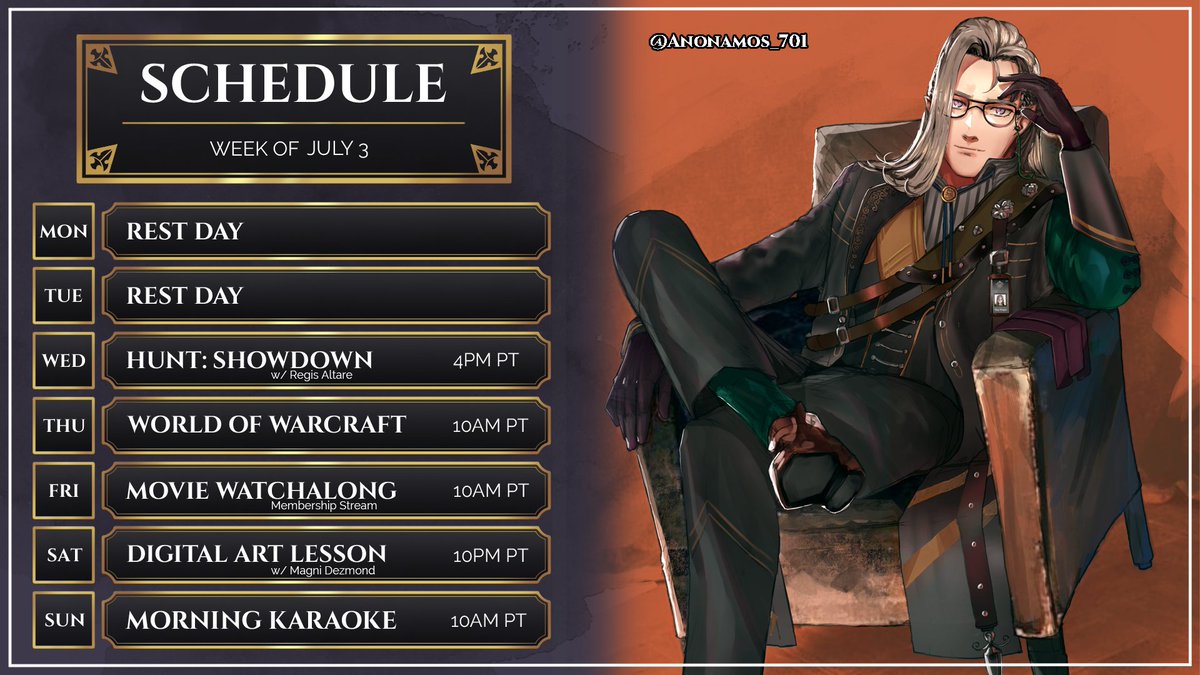 noirvesper_en's tweet photo. I will have morning zatsu on Wednesday and Saturday at the regular time, 10am

🔴 Live: #VesperONLINE 
🎨 Art: #VespART  
📗 Fan: #Vesfriends
✂️ Clip: #ClipNoir
🐢 Meme: #Noirgrounds 
🦕 Assets: #VespAssets https://t.co/WNoh3zoTrK
