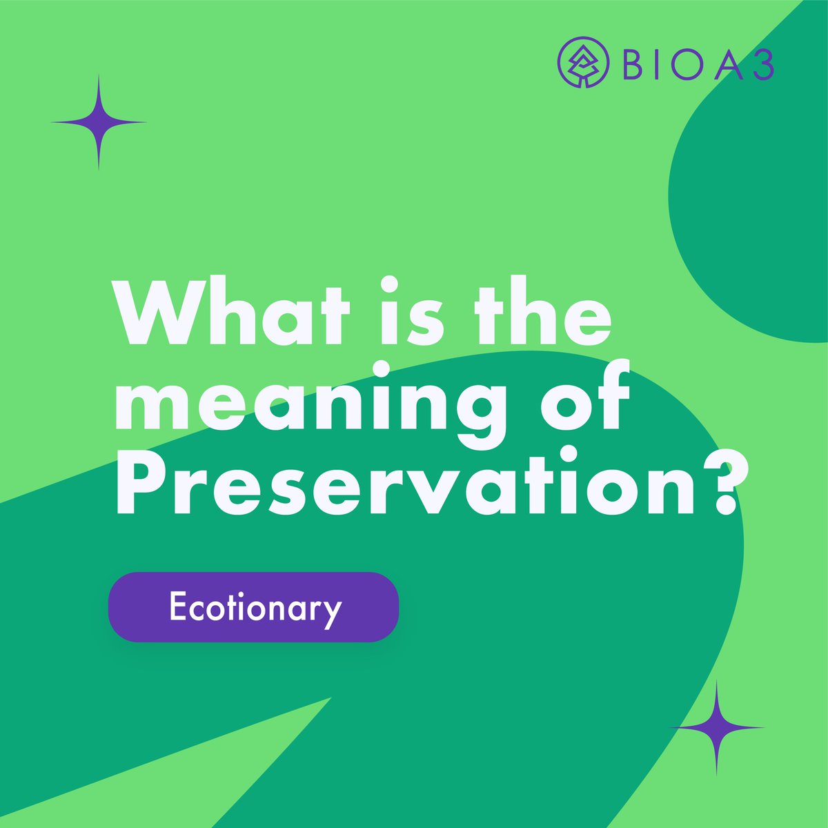 BioA3_Official's tweet photo. #Ecotionary This term is often confused or interchanged with "conservation" but they are not as similar as one might think, so what does it actually mean?

📍 Follow us in our socials https://t.co/r5GYDGvV4k
#bioa3 #cryptonews #crypto #altcoin https://t.co/4JjtTYvA28