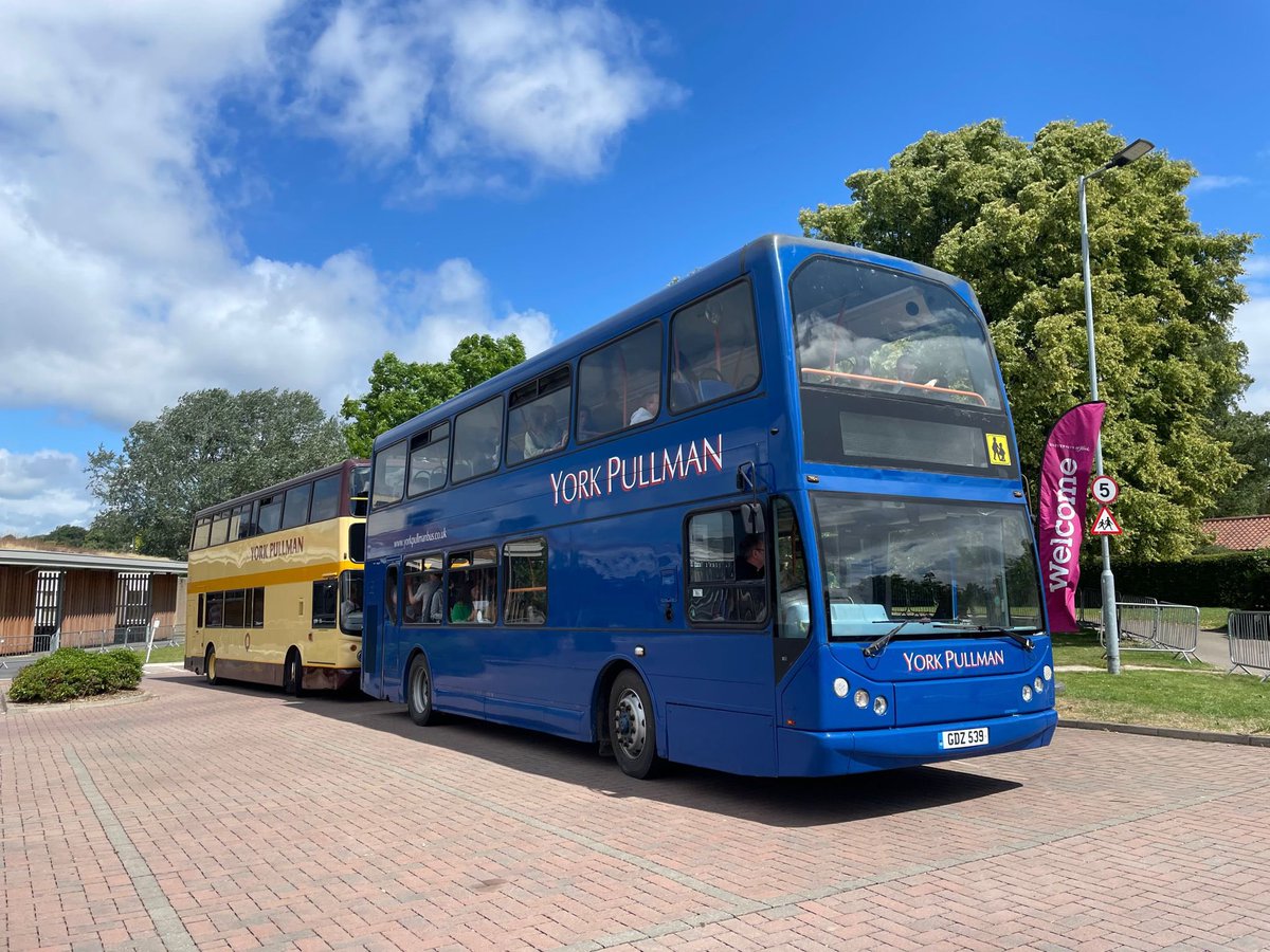 YorkPullmanBus's tweet photo. A very busy day for us today, transporting prospective future students to the @UniOfYork Open Day from York Station and Elvington Airfield.
A big thank you to all of our drivers and office staff who worked extremely hard making sure everyone got where they needed to be. #teamypb https://t.co/84eMnFthKs