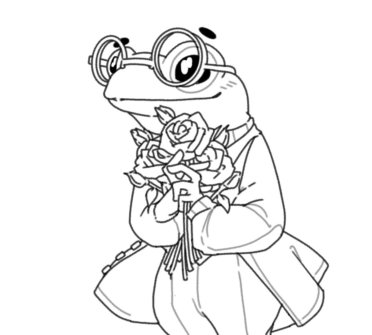 good old-fashioned lover froggie and her mushroom girl ♡