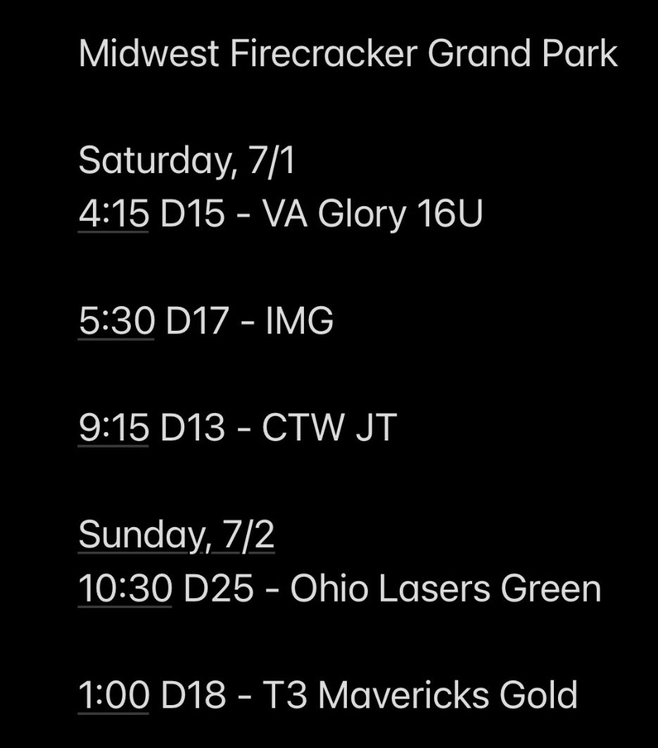 Let’s try again. Updated schedule <a href="/HawksColyer16u/">Ohio Hawks</a>