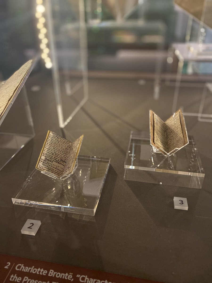 HistoryKate_'s tweet photo. Made my pilgrimage to the Becoming the Brontës exhibition with stunning manuscripts from @BronteParsonage @britishlibrary and the Brotherton Library 😍 an afternoon well spent 💖 https://t.co/RTDybqhWP9