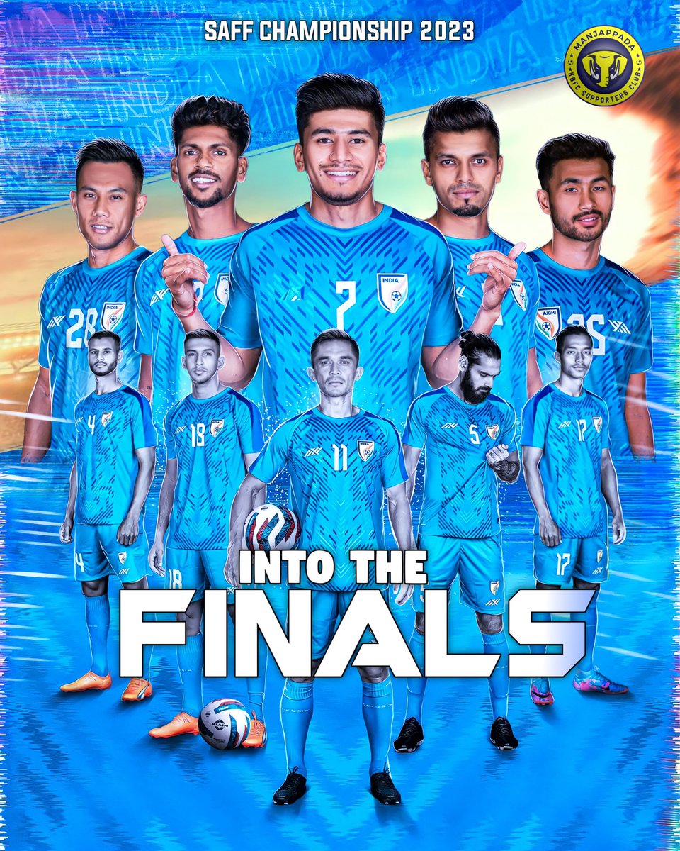 Into the FINALS🔥🇮🇳 #Manjappada #KoodeyundManjappada #BlueTigers #SAFFCup #IntoFinals