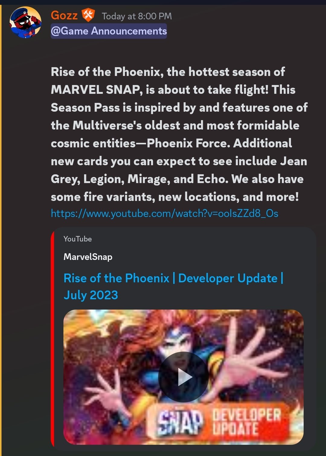 The Phoenix Comes to Marvel Snap with This Month's Season Pass