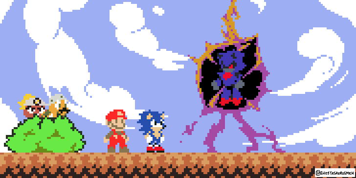 GhostasaurusMeh's tweet photo. "A (Graphical) Push of Power"

Throwback to Episode 7 of SMBZ.

#PixelArt #Sprites #SuperMarioBrosZ #SMBZ #Mario #SuperMario #Sonic #SonictheHedeghog #Metallix #MechaSonic #MetalSonic #Goombella #Kolorado #PaperMario #Furry #MarkHaynes #AlvinEarthworm #Nintendo #SEGA #SonicTeam https://t.co/NgRK4fMSkk