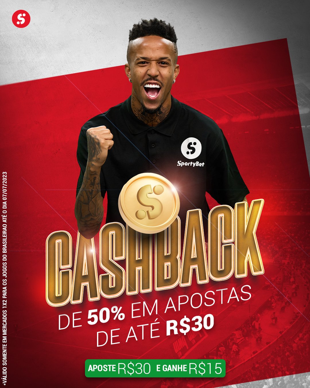 Éder Militão on X: Fala galeraaa! Tô de férias aqui no Brasil e queria  aproveitar pra avisar que tá rolando promoção de cashback lá no  @sportybetbr! Clica aí e faça seu cadastro