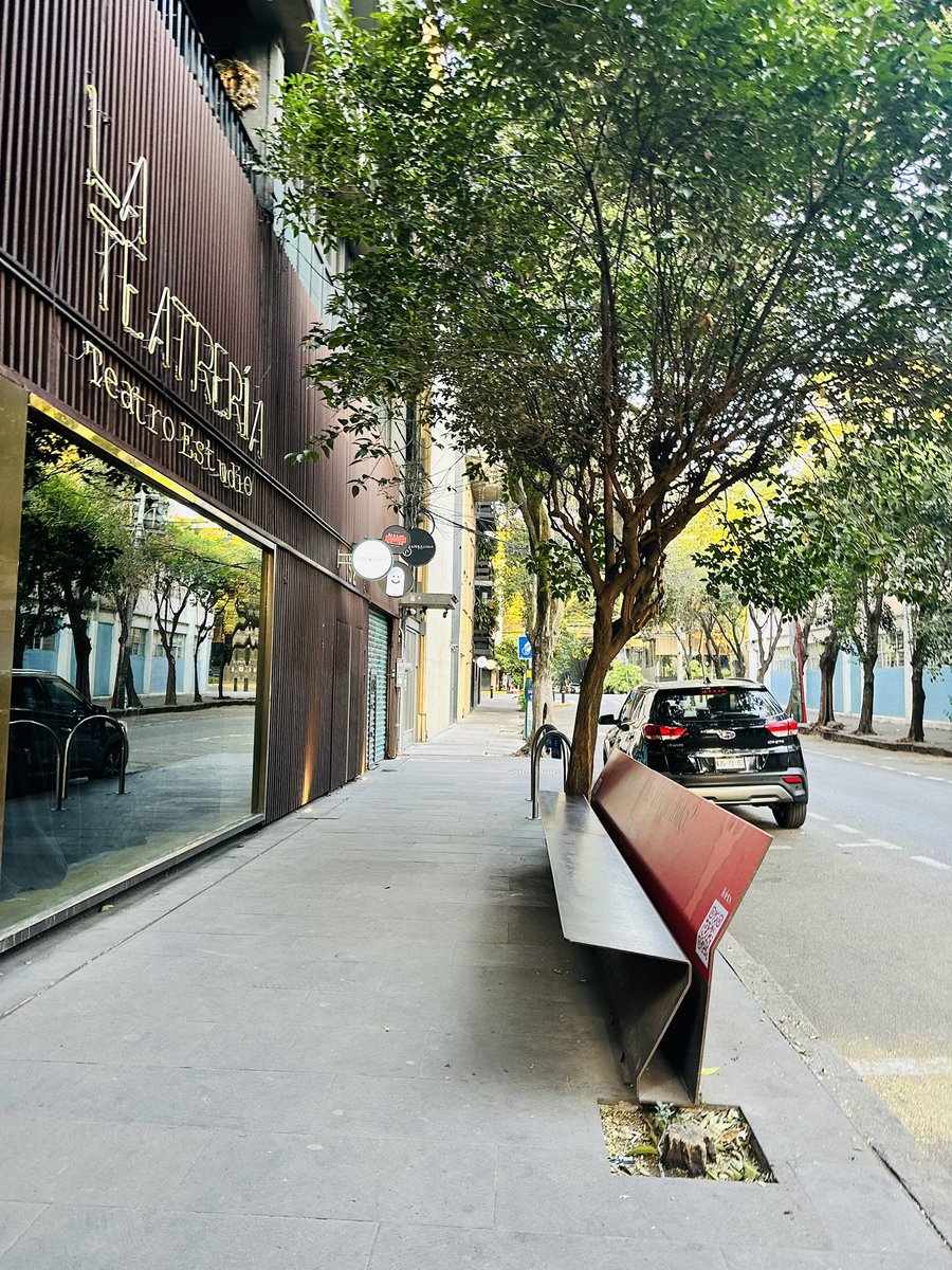 amarpmohite's tweet photo. A significant number of people were using the BikeShare system, EcoBici. Bike racks are available on every block within the pedestrian realm. The scale of the streets,  pedestrians realm, and streetscape were conducive for people walking and biking. (Morning walk images) https://t.co/8qgM9nWwVW