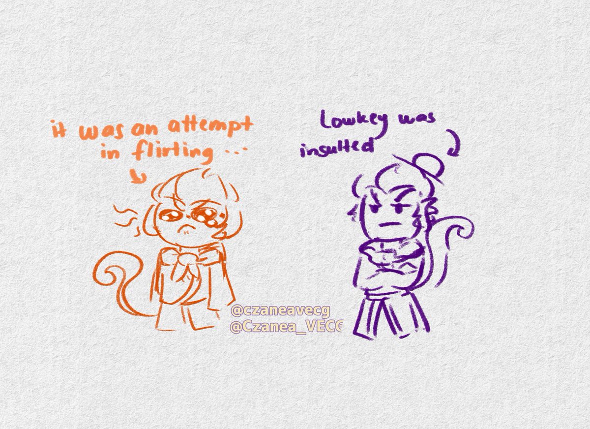 based on a convo w/ my bestie (cant tag her she doesent have a twit-)

#LMKfanart #lmksunwukong #lmkmacaque
#shadowpeach