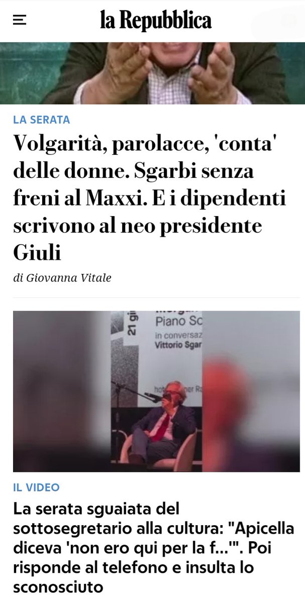 pietrogiliberti's tweet photo. La "cultura di destra" non esiste. 
C'è questa roba qui, rutti, peti, turpiloquio, machismo, omofobia, gente che si vanta di non leggere libri da anni. 
La chiamano #cultura perché a #destra sono fondamentalmente analfabeti.
#maxxi #giuli #sgarbi #morgan https://t.co/M8RRdNyU0J