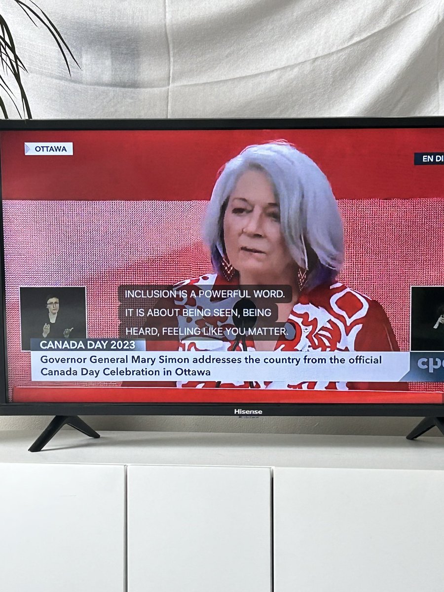 Seeing the Governor General decked out in Red and White and not orange is weird #noprideingenocide