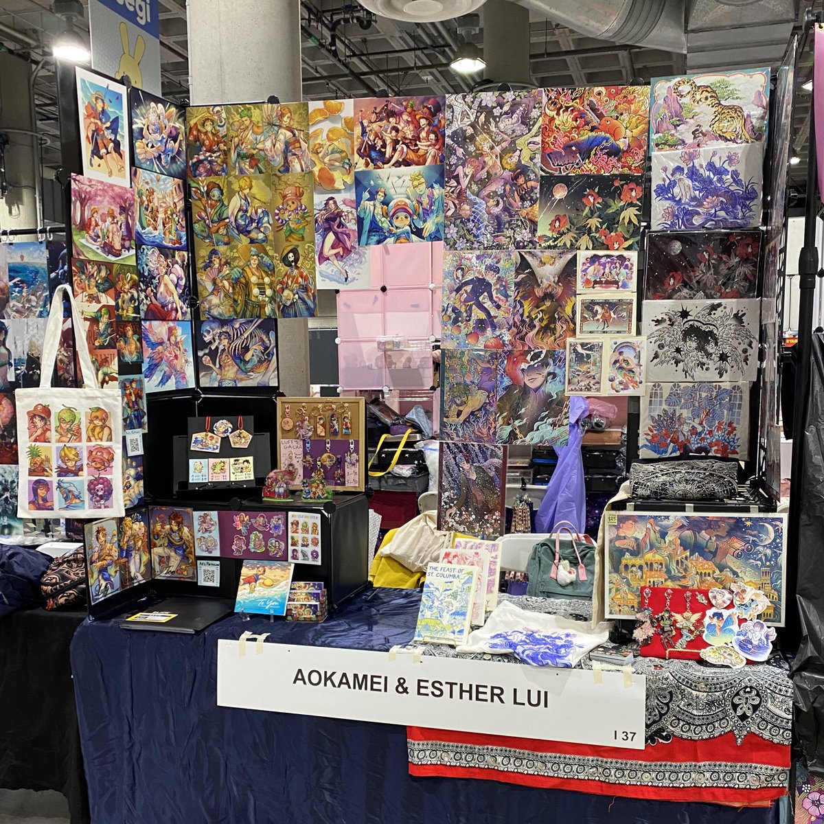 Here at #AX2023ArtistAlley ! Come say hi to me and <a href="/aokamei/">ao ★ 青</a> at i37 👋