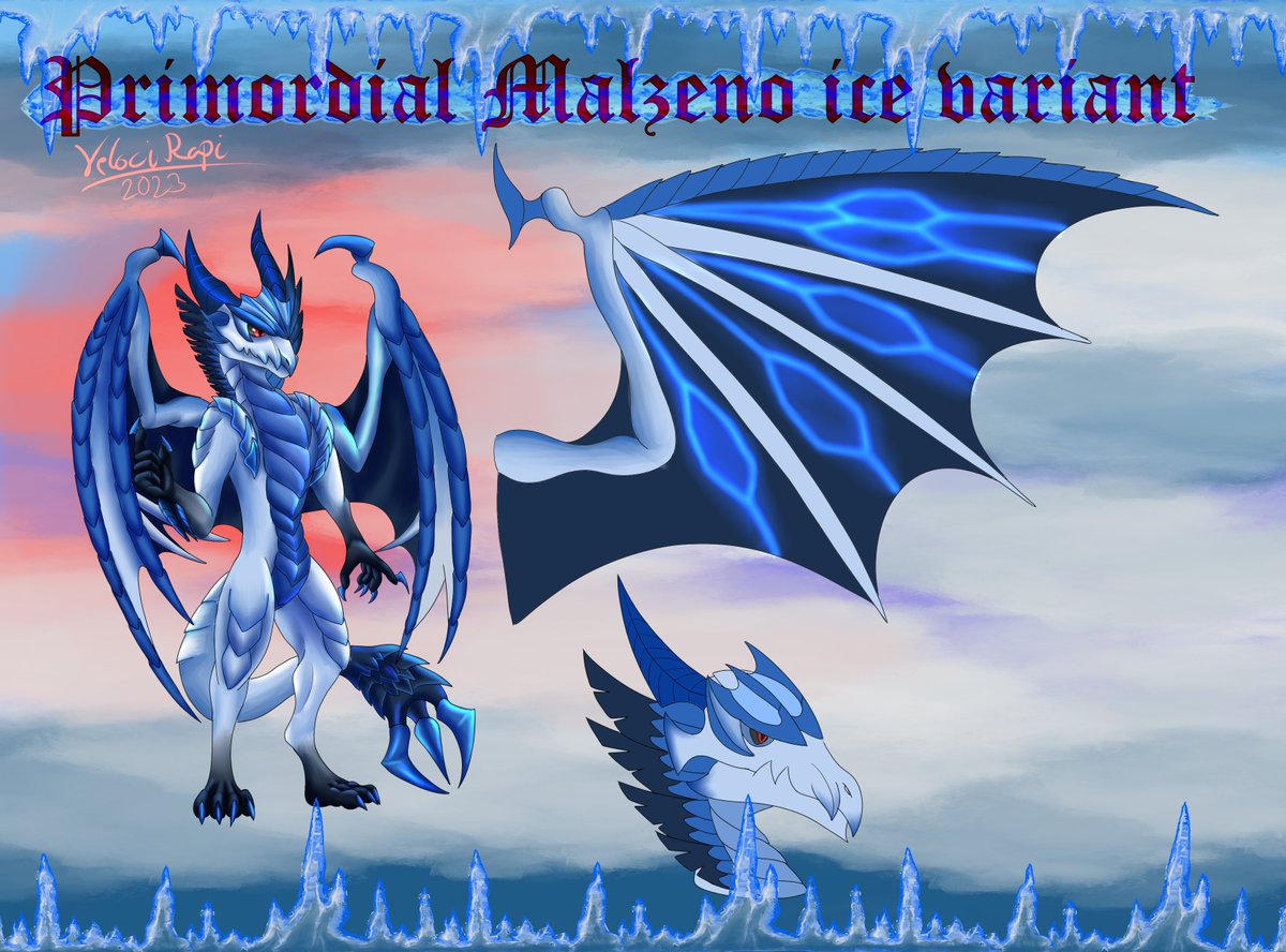VelociRapi's tweet photo. Years of cold hardens the will and this Malzeno packs a lot of cold
My Primordial Malzeno ice variant design and also my new OC!
I love his so much and how he turned out
#Malzeno https://t.co/Q9ZUeReSZk